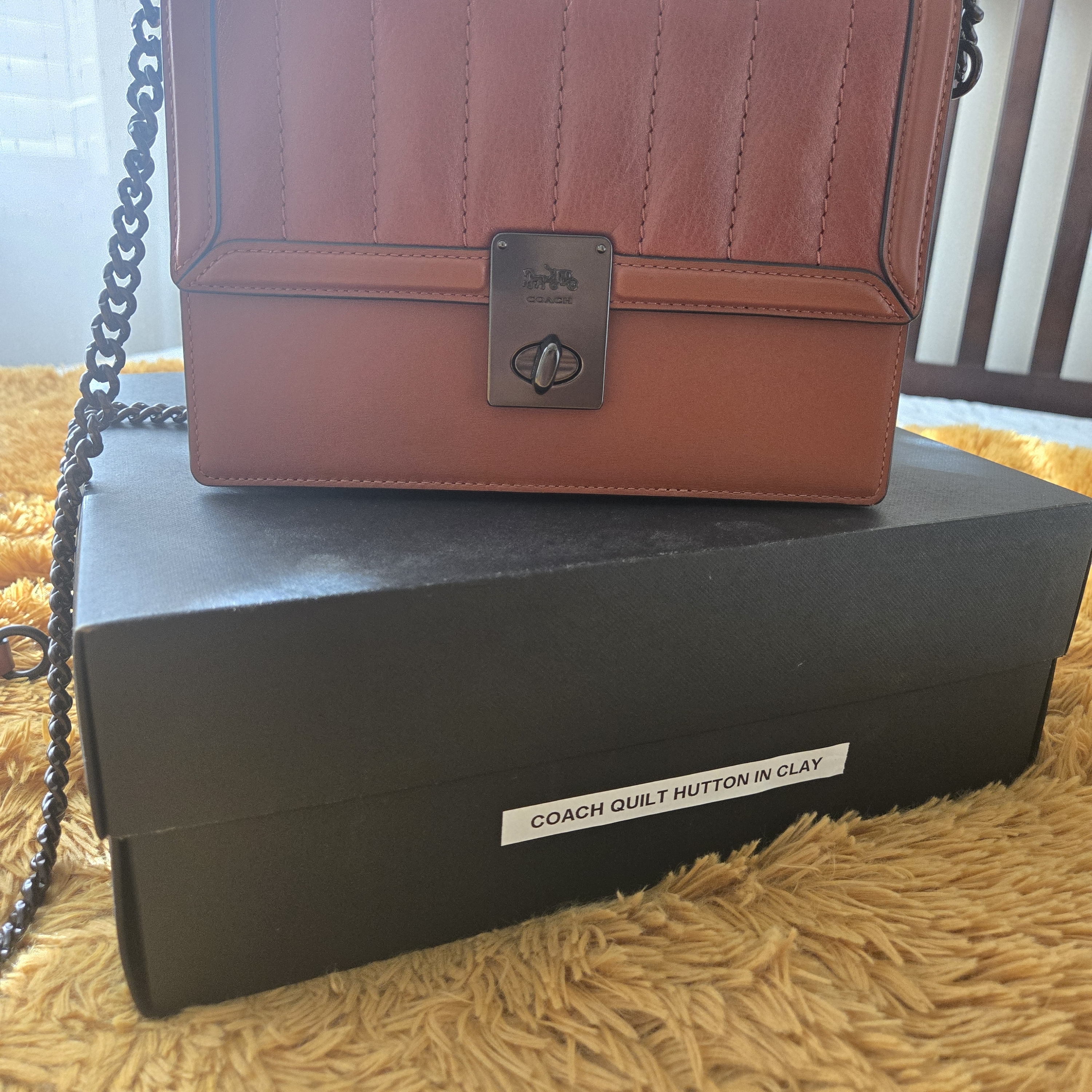 Coach Quilted Hutton Crossbody Bag In Clay
